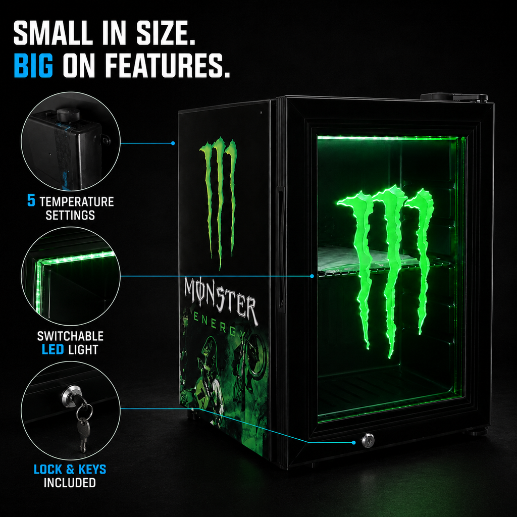 My Cooler Fridge black/green By Monster