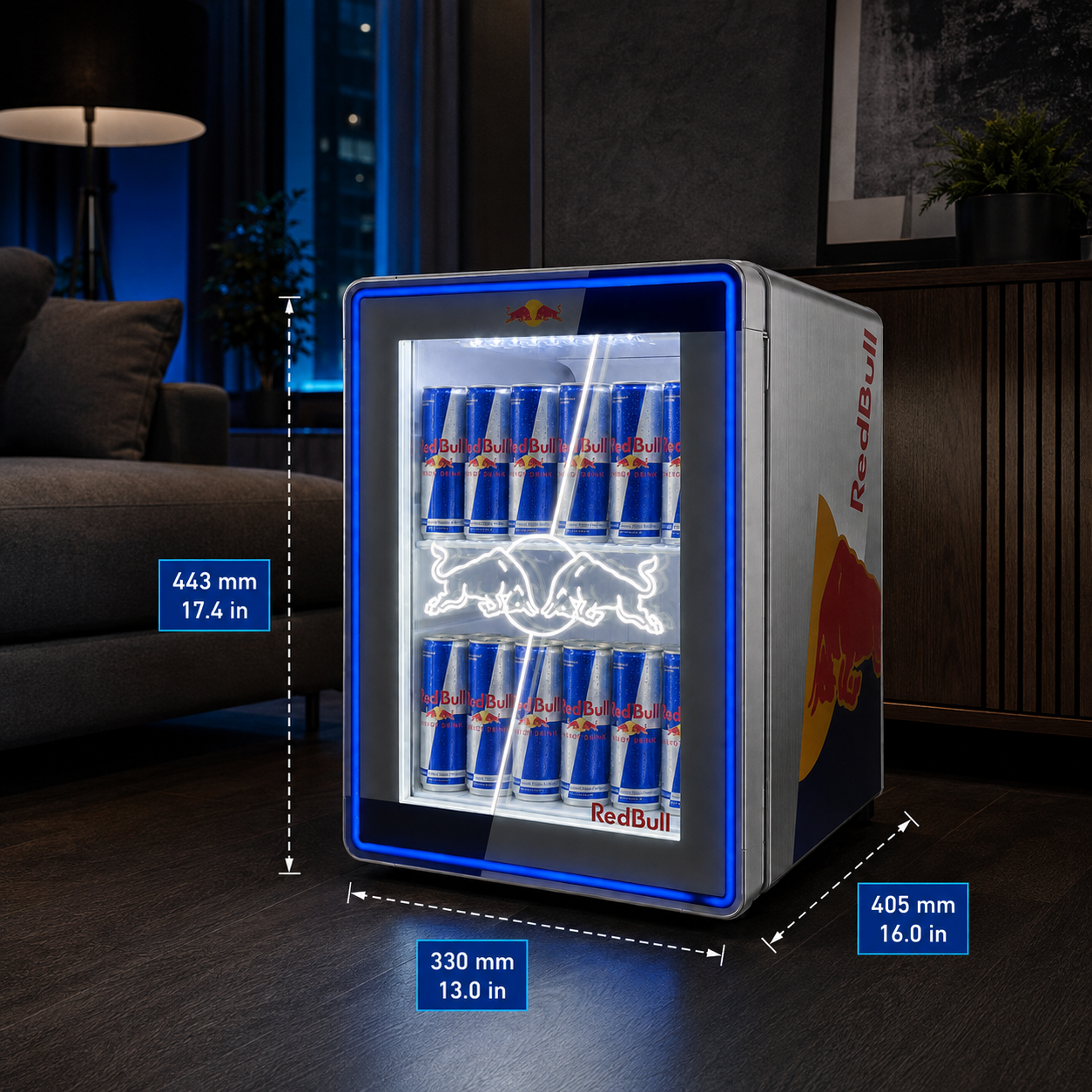 My Cooler Fridge grey/blue/red by Red Bull